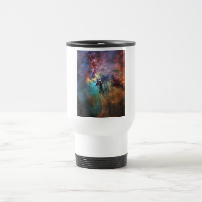 Stormy Seas of Lagoon Nebula in Sagittarius Travel Mug (Center)