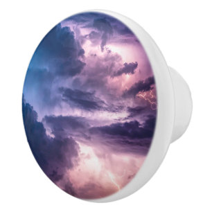 Stormy Skies Ceramic Knob