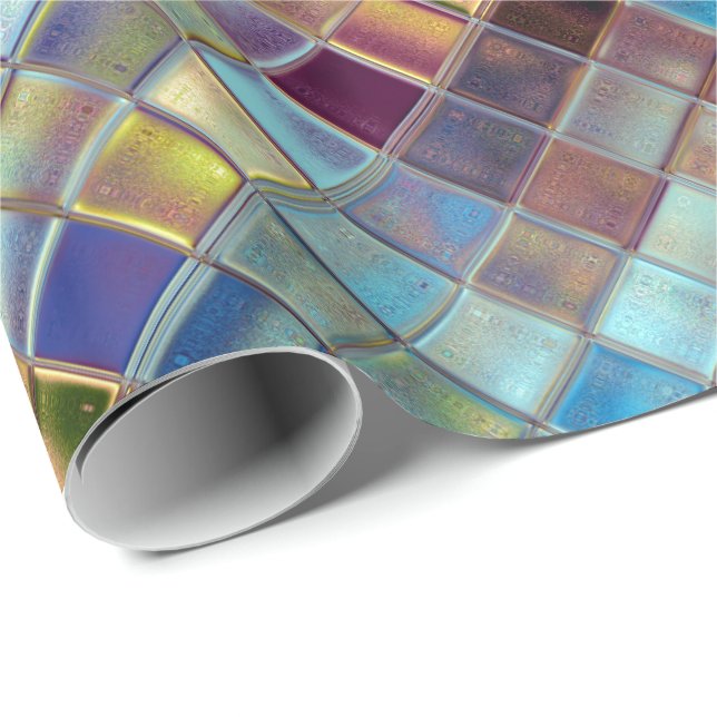 Stormy Skies Customisable Tile Art Wrapping Paper (Roll Corner)