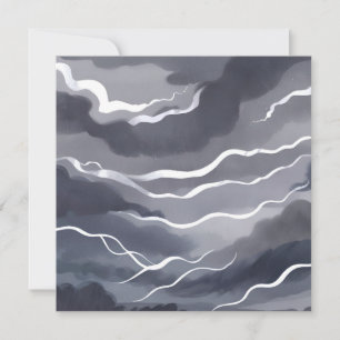 Stormy Skies   Dark Watercolor Card