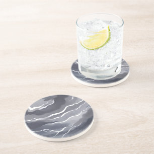 Stormy Skies Dark Watercolor Coaster