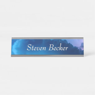 Stormy Skies Desk Name Plate