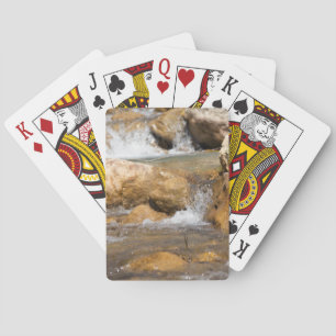 Stormy stream in spring playing cards
