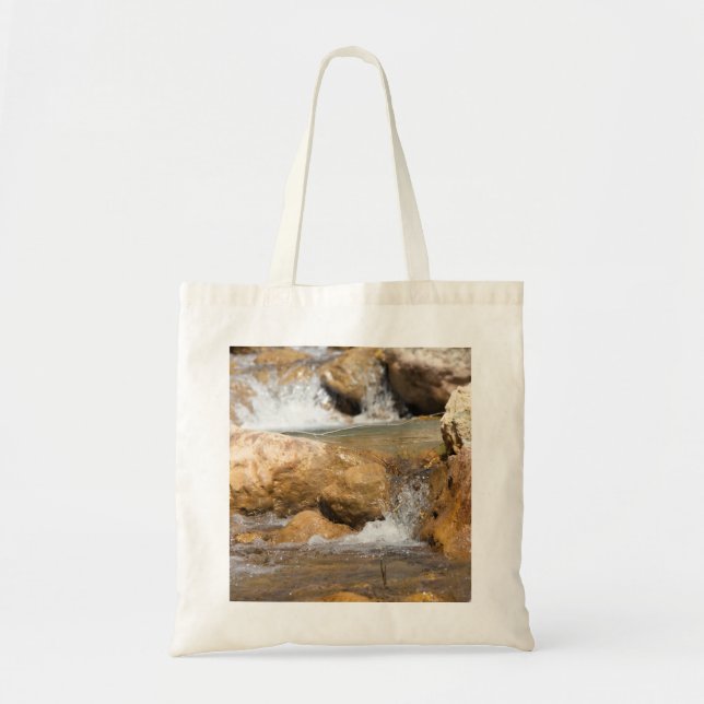 Stormy stream in spring tote bag (Front)