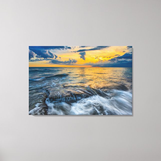 Stormy Sundown Canvas Print (Front)
