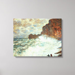 Stormy Weather a Etretat, Rough Sea - Claude Monet Canvas Print