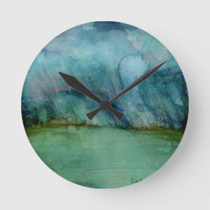 Stormy Weather Round Clock