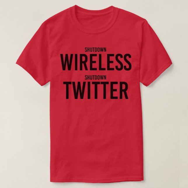 STORMZY SHUT UP shutdown wireless shutdown twitter T-Shirt (Design Front)