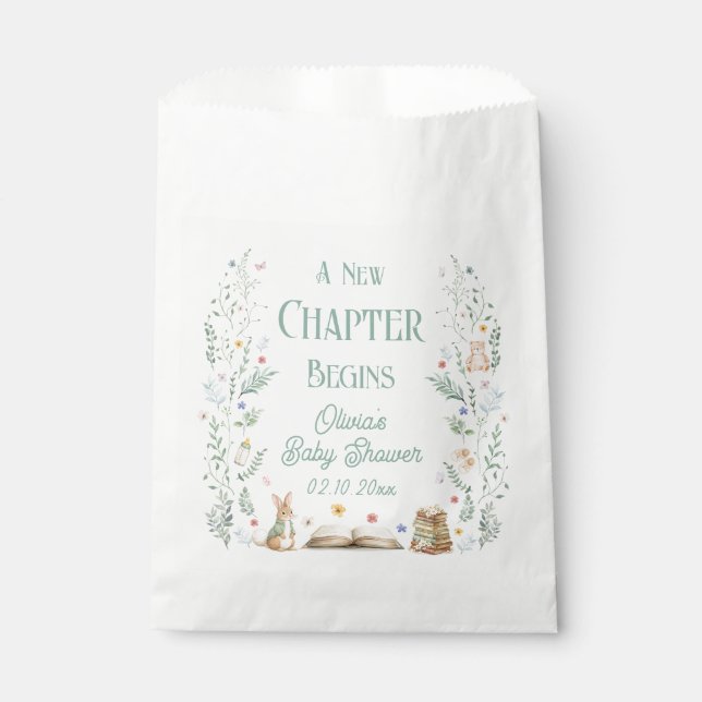 Story Book A New Chapter Baby Shower Favour Bags (Front)