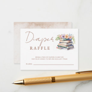 Story book Baby Shower Diaper Raffle Enclosure Card