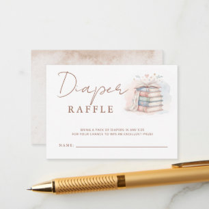 Story book Baby Shower Diaper Raffle Enclosure Card