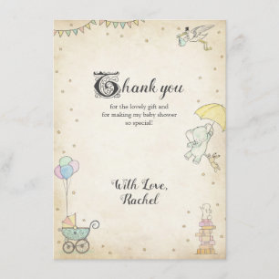 Story Book Baby Shower Thank You Card