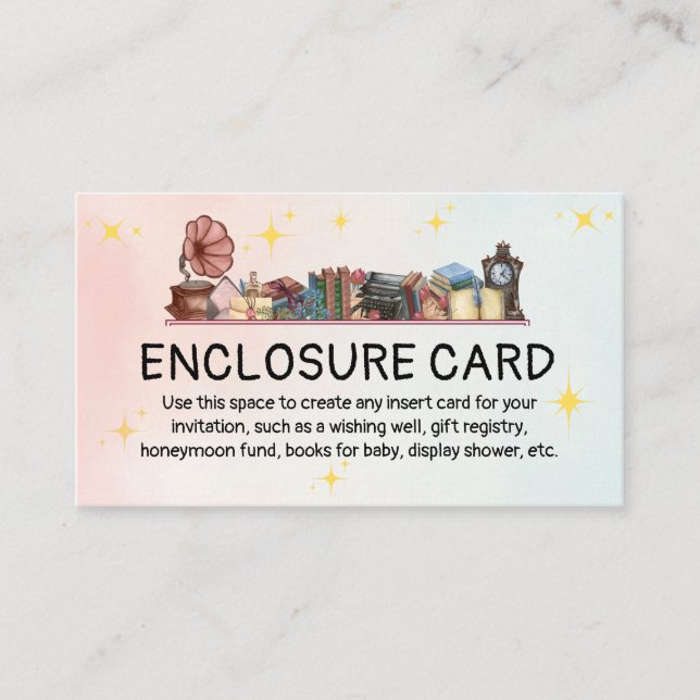 Story Book Library The Next Chapter Baby Shower Enclosure Card (Front)