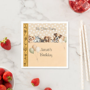 Story Book Puppy Pawty  Napkin