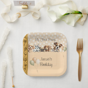Story Book Puppy Pawty Paper Plates
