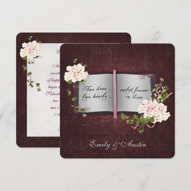 Story Book Wedding Invitation (Front/Back)