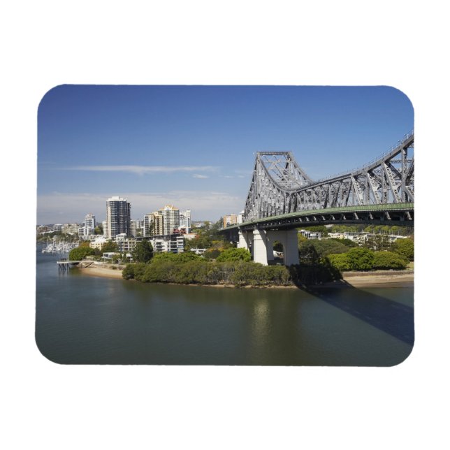 Story Bridge, Brisbane River, and Kangaroo Magnet (Horizontal)