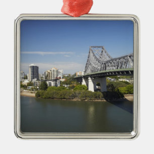 Story Bridge, Brisbane River, and Kangaroo Metal Tree Decoration