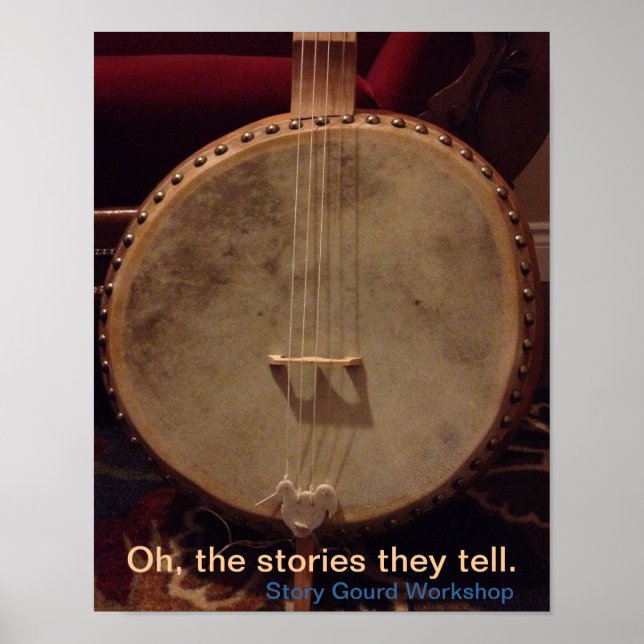 Story Gourd Poster- Rooster Bass Banjo Poster (Front)