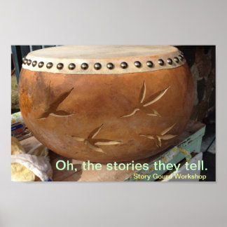 Story Gourd Poster- Rooster Gourd Poster