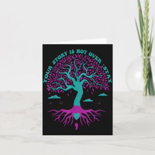 Story Is Not Over Stay Semicolon Tree Of Life Card