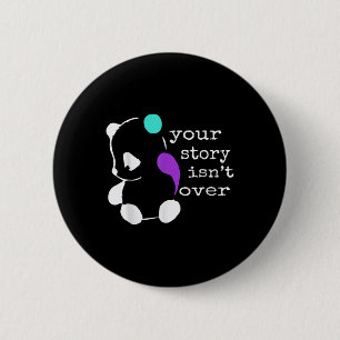 Story Not Over - Semicolon Gift Suicide Prevention 6 Cm Round Badge