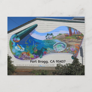 Story of Fort Bragg, CA in a mural! Invitation Postcard