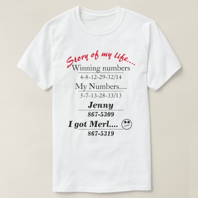 Story of My Life Light Colour Novelty T-Shirt (Design Front)