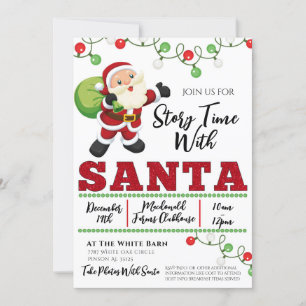Story Time With Santa Invitation