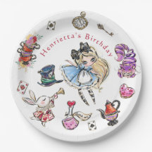 Storybook Alice Birthday Celebration Plates