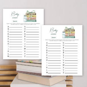 Storybook baby shower - Baby name race game