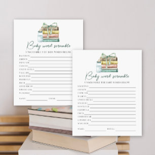 Storybook baby shower - Baby Word Scramble