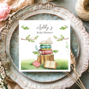Storybook Baby Shower Book Books New Chapter  Napkin