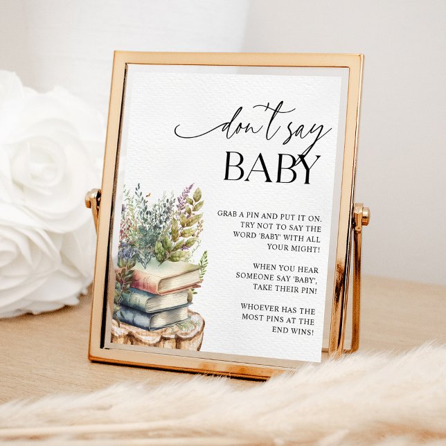 Storybook Baby Shower Don't Say Baby Game Poster (Creator Uploaded)
