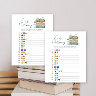 Storybook baby shower Emoji picture game