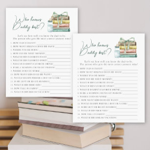 Storybook baby shower - Game Who knows daddy best