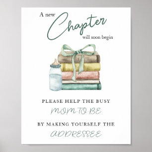 Storybook baby shower - Help the Busy Mum-to-Be  Poster