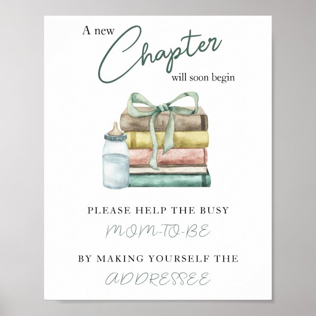 Storybook baby shower - Help the Busy Mum-to-Be  Poster (Front)