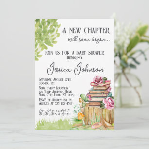 Storybook Baby Shower Invitation New Chapter Book