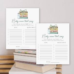 Storybook baby shower - Name that song game