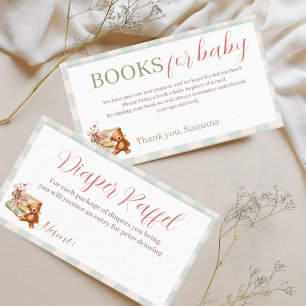 Storybook Baby Shower New Chapter Begins Books Enclosure Card