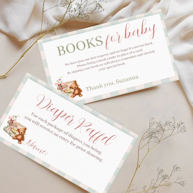Storybook Baby Shower New Chapter Begins Books Enclosure Card (Storybook Baby Shower Enclosure Cards. Easy to personalize.)