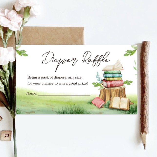 Storybook Baby Shower New Chapter Diaper Raffle Enclosure Card (Creator Uploaded)