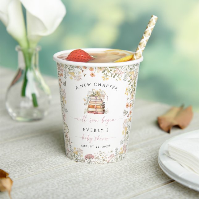 Storybook Baby Shower Paper Cup New Chapter Girl (Insitu)