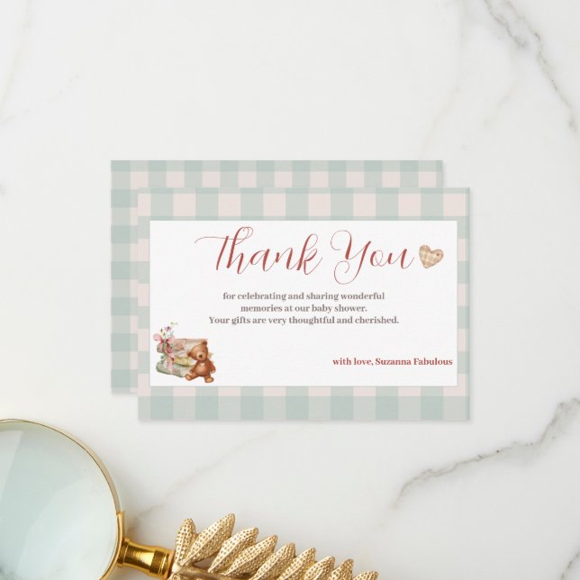 Storybook Baby Shower Thank you  Card (Front/Back In Situ)
