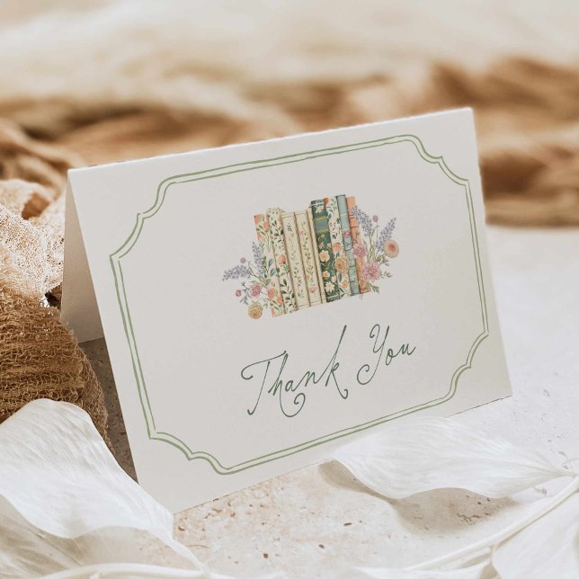 Storybook Baby Shower Thank you card (New Chapter Baby Shower Thank you Card)
