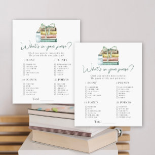 Storybook baby shower - What's in your purse game