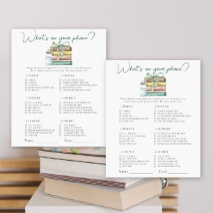 Storybook baby shower - What's On Your Phone Game