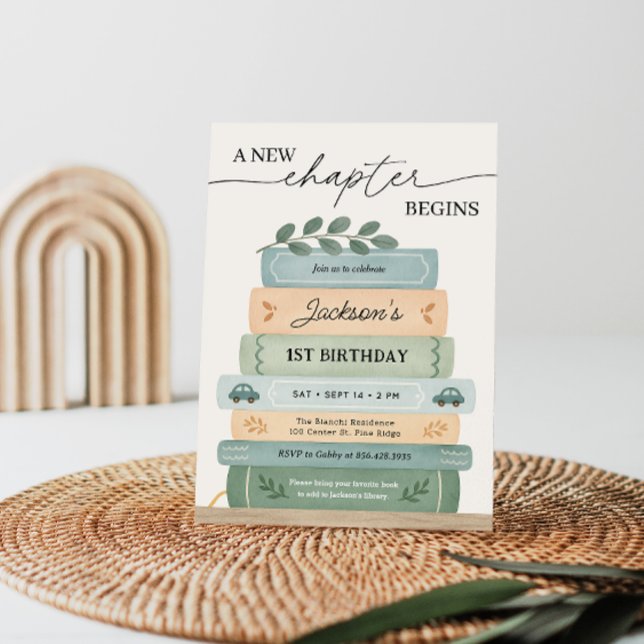 Storybook Birthday A New Chapter Begins Invitation (Creator Uploaded)
