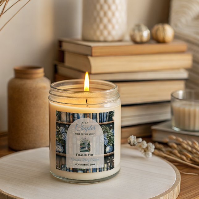 Storybook Blue Boy Library Book Baby Shower Square Sticker (Creator Uploaded)